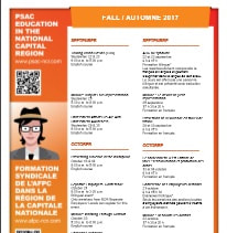 Fall  2017 - PSAC Education in the National Capital Region